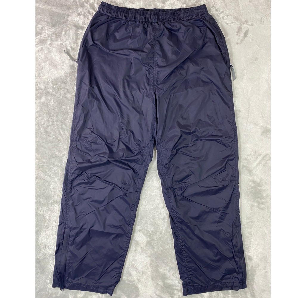 Stussy Track Pants Mens Medium Navy Blue Vintage Y2K Lined‎ Nylon Streetwear
